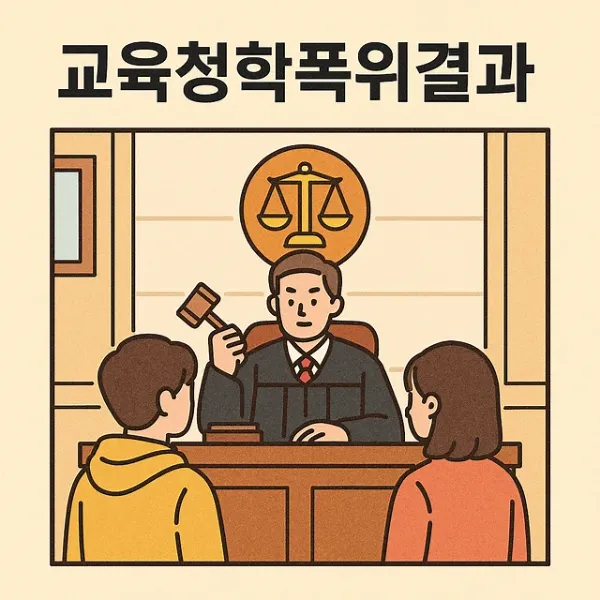 학교폭력4호,교육청학폭위결과