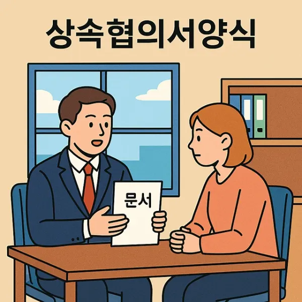 상속대위등기,상속협의서양식