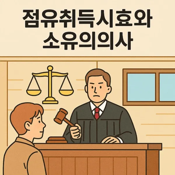인천명도소송변호사,점유취득시효와소유의의사