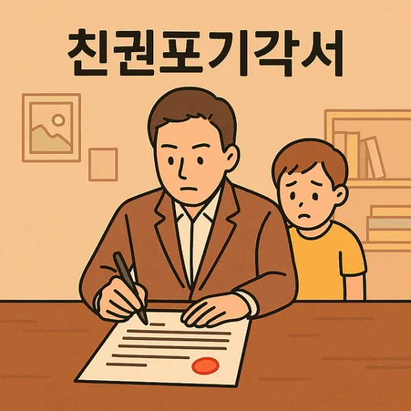 수원이혼상담,친권포기각서