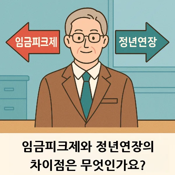 임금피크제, 임금피크제와 정년연장의 차이점은 무엇인가요?